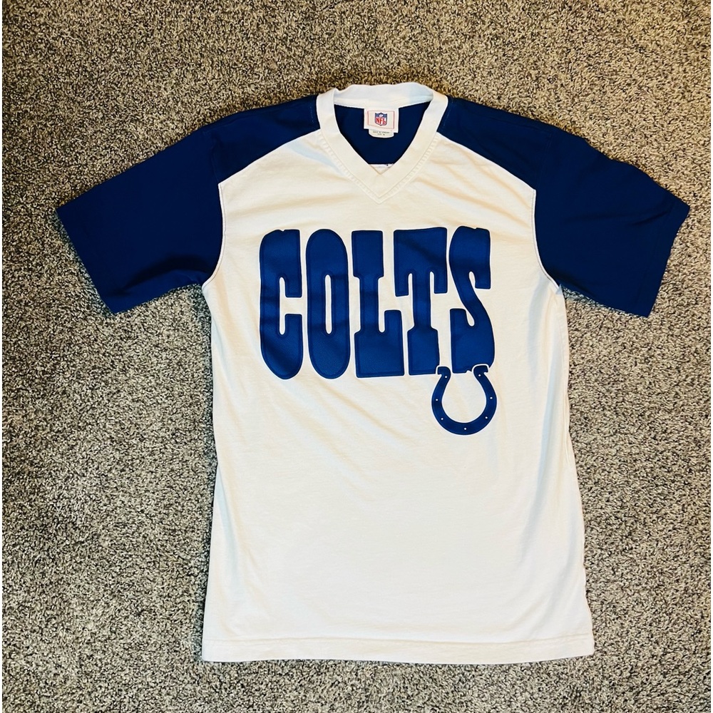 Mens Medium NFL Colts White T-Shirt